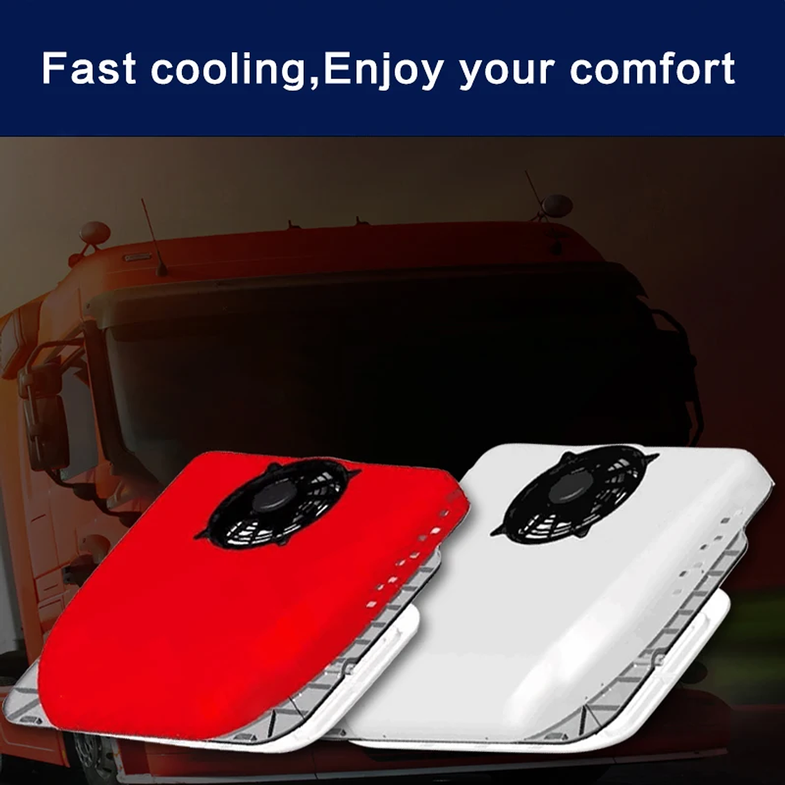Treeligo-aire acondicionado ultrafino para techo de coche, RV, 12V, 24V, aire acondicionado eléctrico de techo para autocaravana y furgoneta 16
