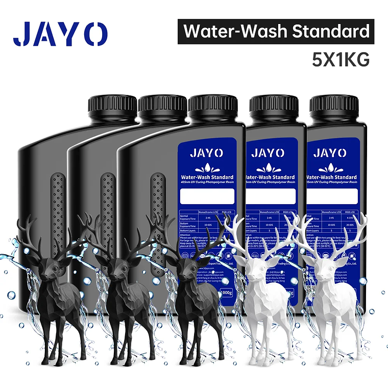 JAYO Standard/ABS-like/Standard Plus/resina UV de impresora 3D de lavado con agua 405nm para Material de impresión LCD 3D resina de curado rápido 11