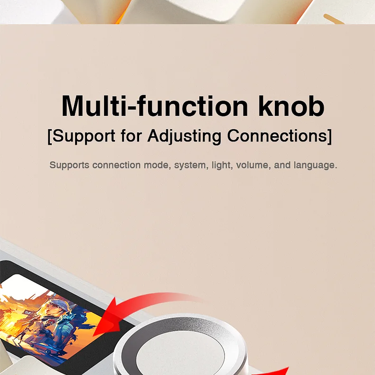 AULA F108 pro teclado inalámbrico Bluetooth Macro teclado para juegos junta teclado de tamaño completo de intercambio en caliente con pantalla inteligente TFT 17