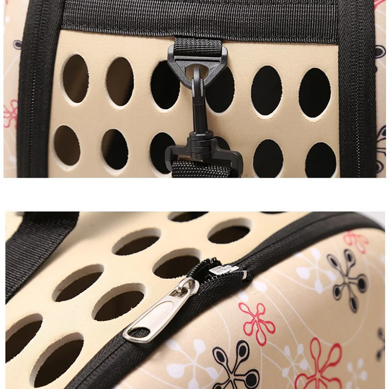 Bolsas de hombro de eslinga EVA para gatos y perros, bolsa de transporte de malla sólida para mascotas, conejo, viaje al aire libre, hasta 7,5 kg 16