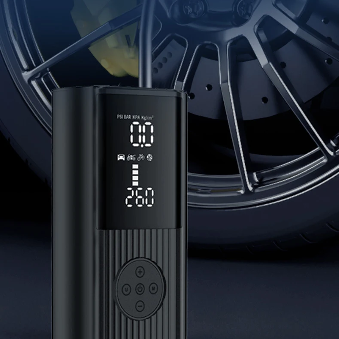 Compresor de aire portátil del inflador de neumáticos, bomba de aire portátil de 150 Psi para el coche, bicicleta, motocicleta, bola 11