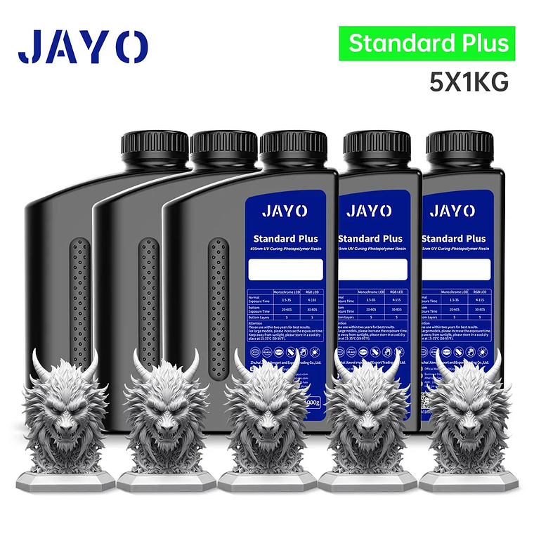 JAYO Standard/ABS-like/Standard Plus/resina UV de impresora 3D de lavado con agua 405nm para Material de impresión LCD 3D resina de curado rápido 15