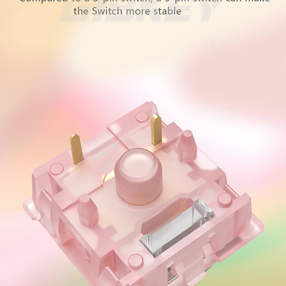 Outemu-interruptor silencioso Peach V3, Teclado mecánico, lineal, táctil, 5 pines, intercambio en caliente, PA66 POM 17