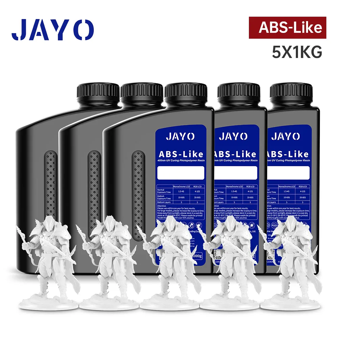 JAYO Standard/ABS-like/Standard Plus/resina UV de impresora 3D de lavado con agua 405nm para Material de impresión LCD 3D resina de curado rápido 19