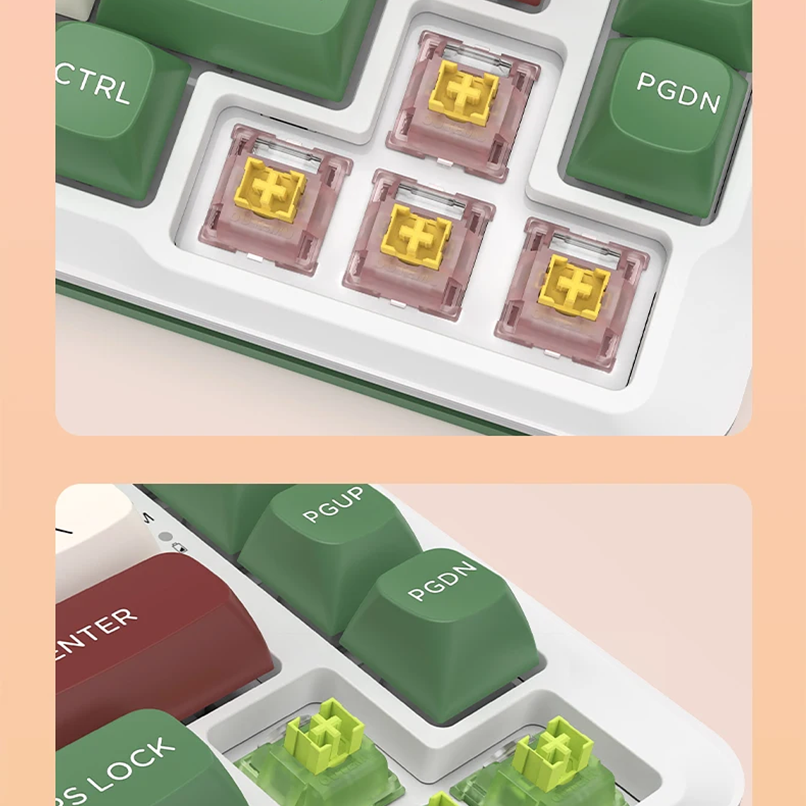 Outemu-interruptor silencioso Peach V3, Teclado mecánico, lineal, táctil, 5 pines, intercambio en caliente, PA66 POM 19