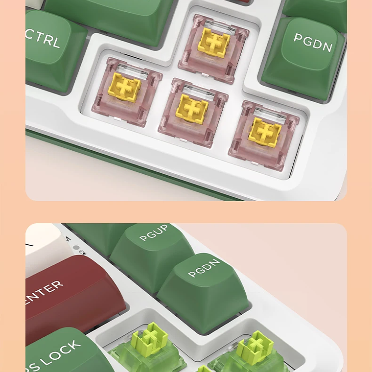 Outemu-interruptor silencioso Peach V3, Teclado mecánico, lineal, táctil, 5 pines, intercambio en caliente, PA66 POM 19