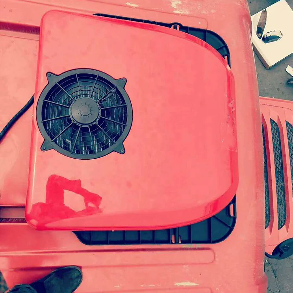 Treeligo-aire acondicionado ultrafino para techo de coche, RV, 12V, 24V, aire acondicionado eléctrico de techo para autocaravana y furgoneta 21