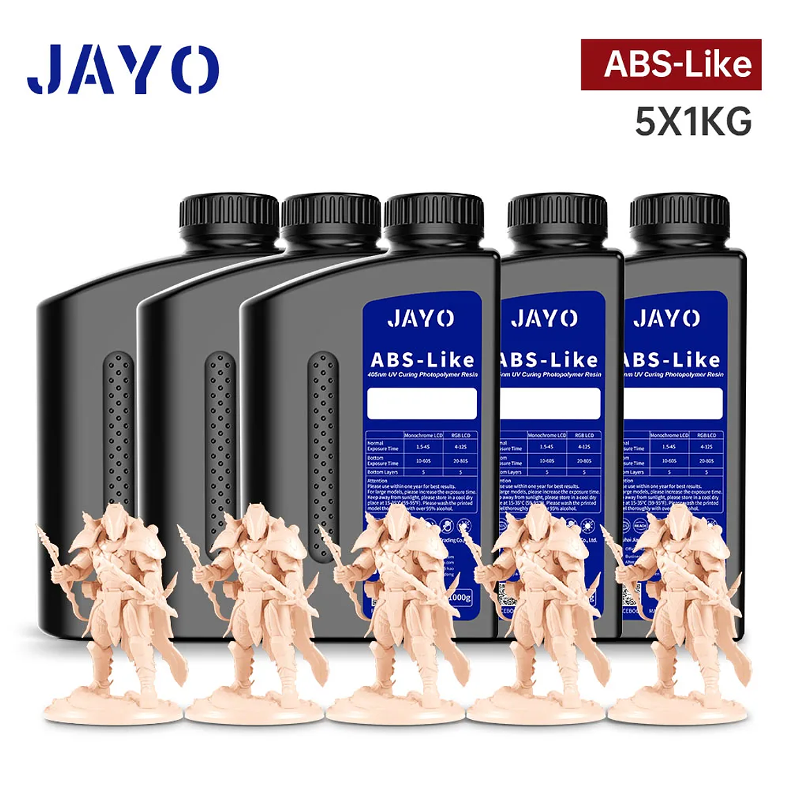 JAYO Standard/ABS-like/Standard Plus/resina UV de impresora 3D de lavado con agua 405nm para Material de impresión LCD 3D resina de curado rápido 22