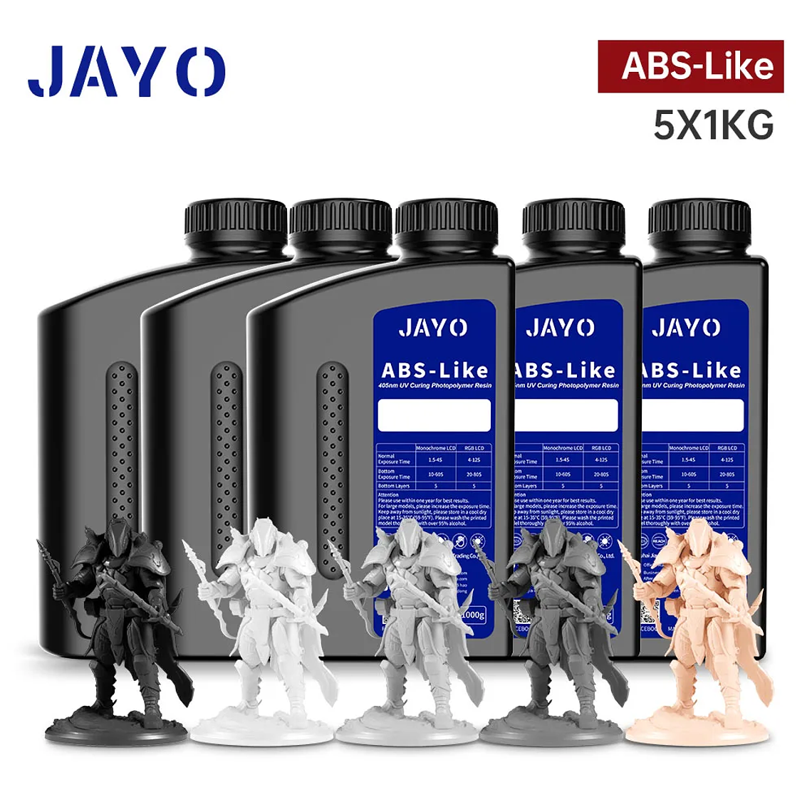 JAYO Standard/ABS-like/Standard Plus/resina UV de impresora 3D de lavado con agua 405nm para Material de impresión LCD 3D resina de curado rápido 23