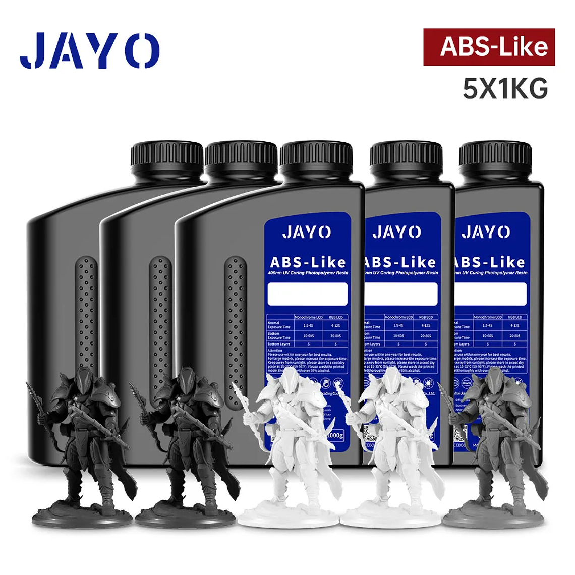 JAYO Standard/ABS-like/Standard Plus/resina UV de impresora 3D de lavado con agua 405nm para Material de impresión LCD 3D resina de curado rápido 25