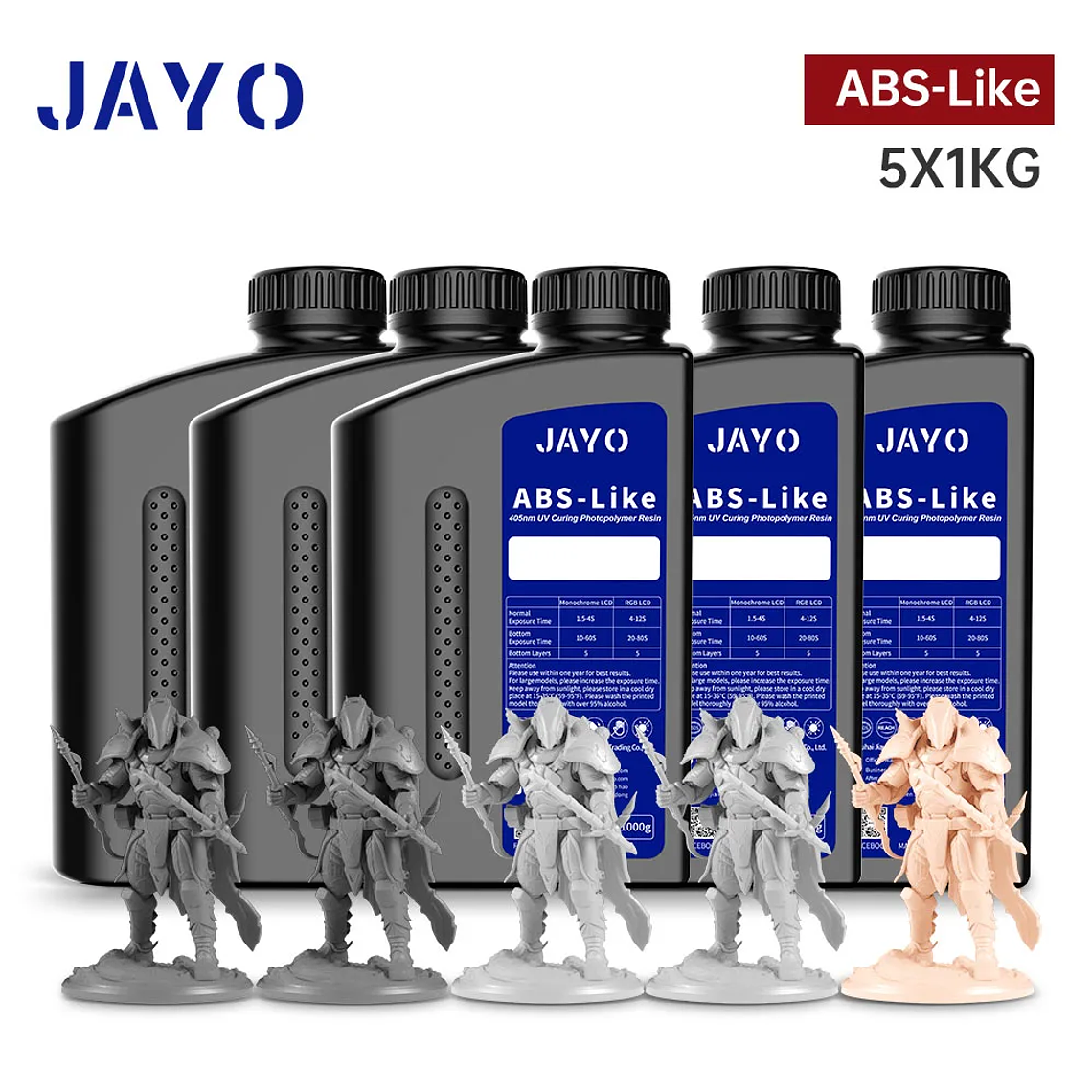 JAYO Standard/ABS-like/Standard Plus/resina UV de impresora 3D de lavado con agua 405nm para Material de impresión LCD 3D resina de curado rápido 26