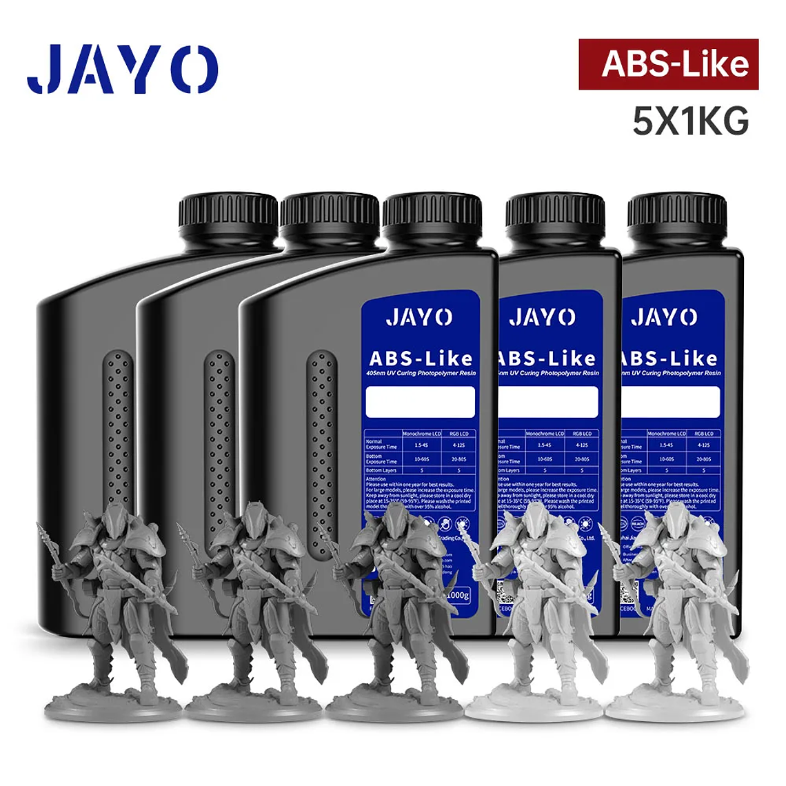 JAYO Standard/ABS-like/Standard Plus/resina UV de impresora 3D de lavado con agua 405nm para Material de impresión LCD 3D resina de curado rápido 28