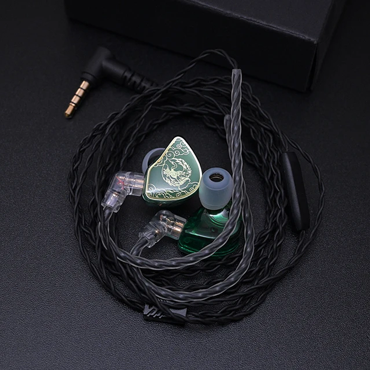 TANGZU WAN ER SG 10mm controlador dinámico de doble cavidad HIFI auriculares intrauditivos Monitor desmontable 0,78mm 2 pines música Audiophile auricular 28