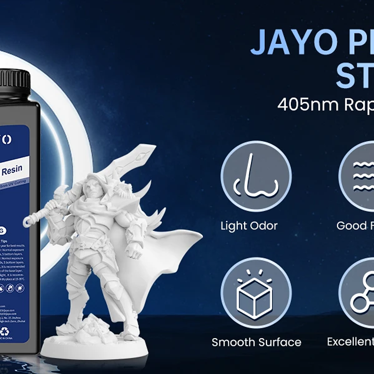 JAYO Standard/ABS-like/Standard Plus/resina UV de impresora 3D de lavado con agua 405nm para Material de impresión LCD 3D resina de curado rápido 37