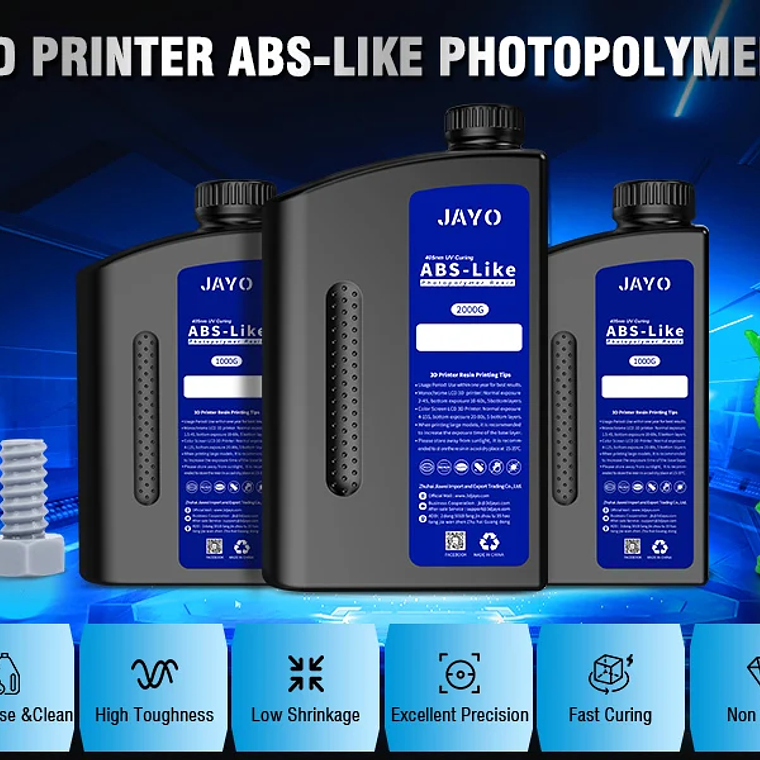 JAYO Standard/ABS-like/Standard Plus/resina UV de impresora 3D de lavado con agua 405nm para Material de impresión LCD 3D resina de curado rápido 44