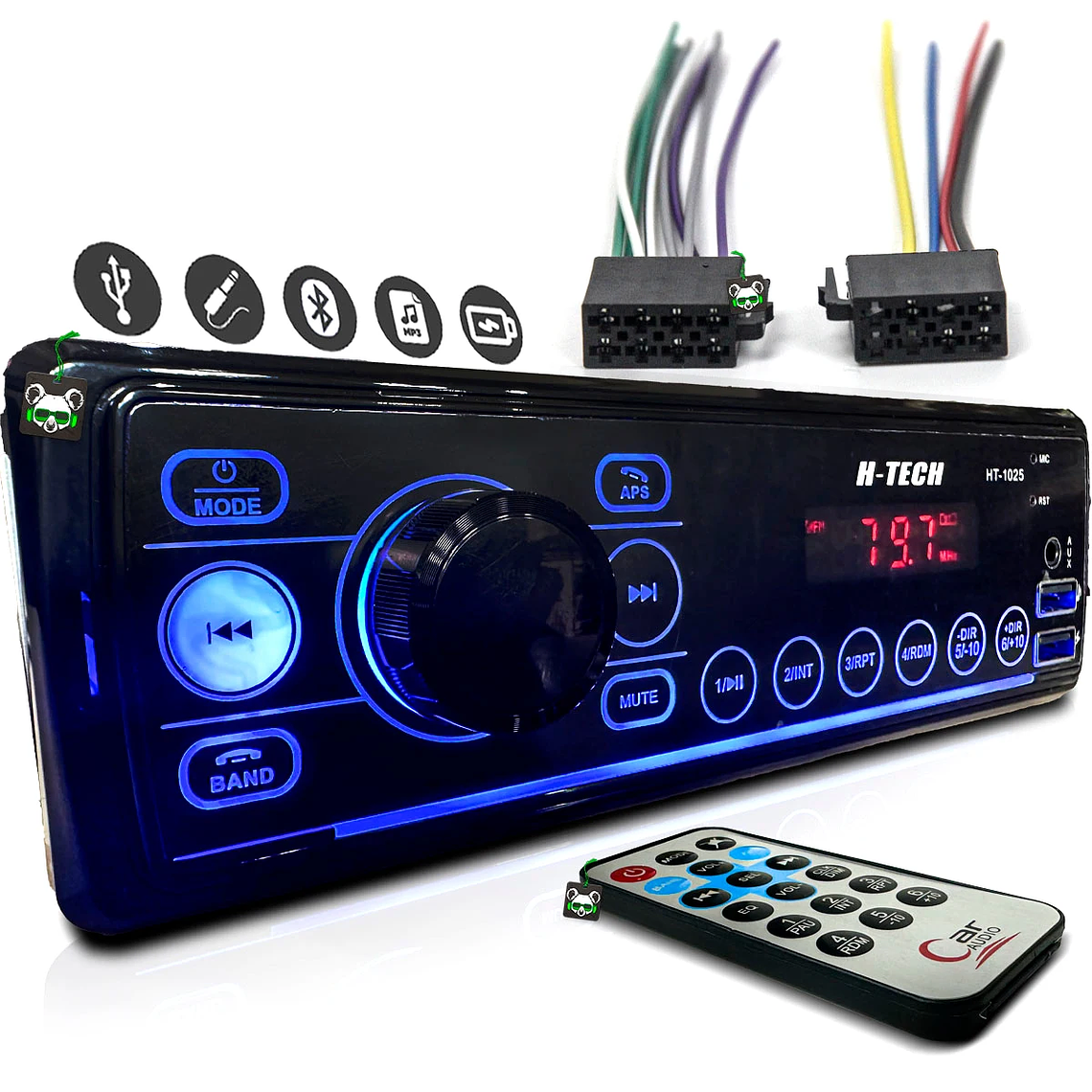 Radio de sonido para coche, Mp3 C, Bluetooth, 2 Usb, Aux Pen Drive 1