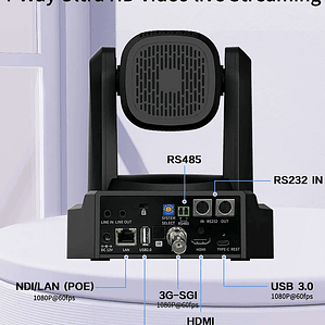 Cámara Runpu 1080p NDI PTZ con Zoom óptico 12/20/30X, seguimiento automático AI, cámara HDMI PTZ, compatible con POE para servicio al vivo de adoración en la iglesia