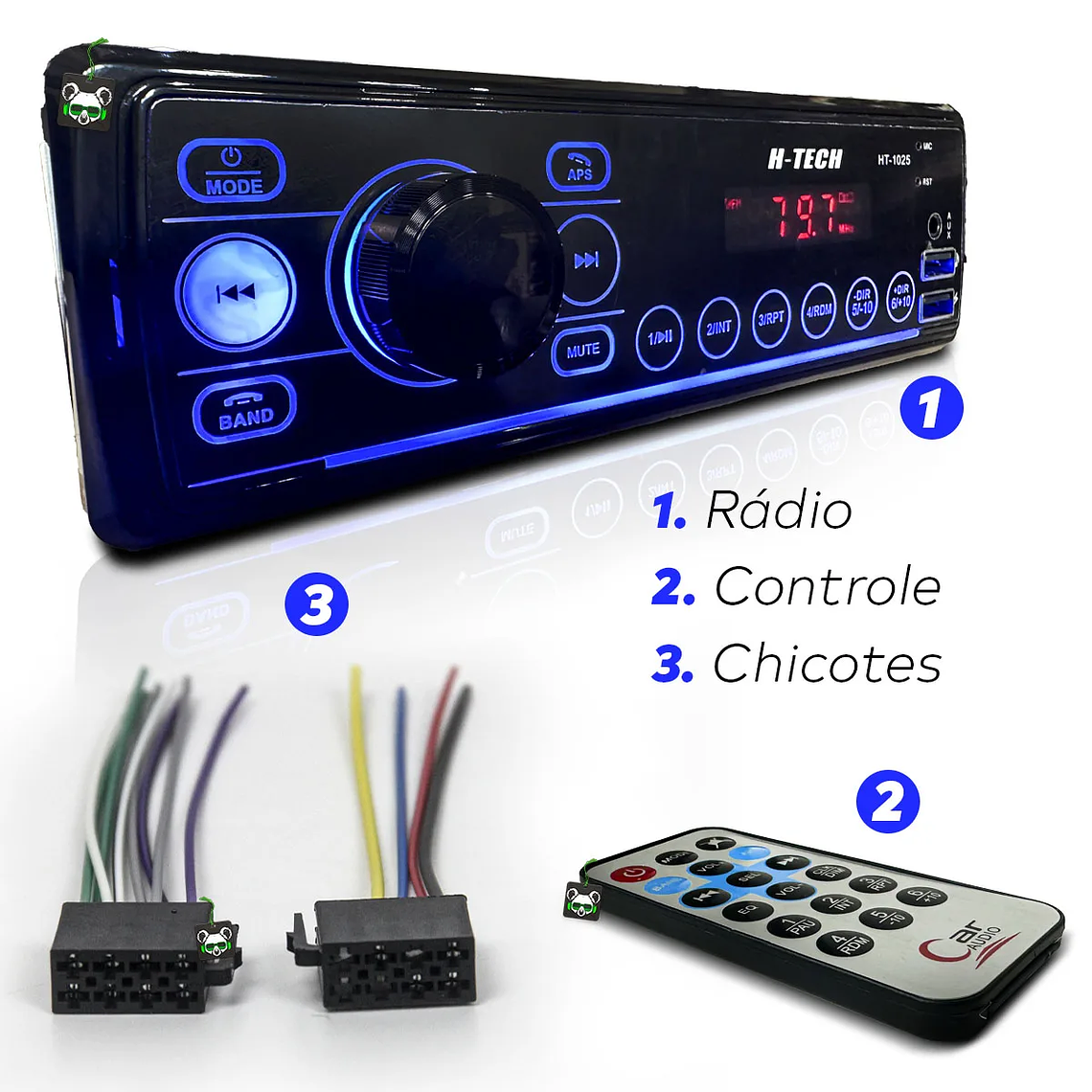 Radio de sonido para coche, Mp3 C, Bluetooth, 2 Usb, Aux Pen Drive 5