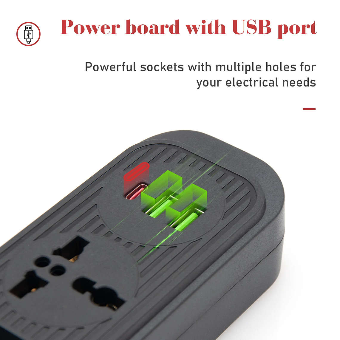 Toma de corriente USB de 2M, filtro de línea, enchufe, toma de extensión, toma de corriente extendida, torre de enchufe retráctil estándar de Brasil 11