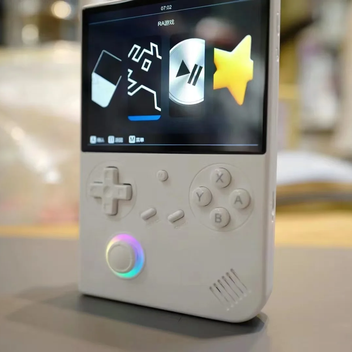 ANBERNIC-consola de juegos portátil Retro RG40XXV, sistema Linux de 64 bits, pantalla IPS de 4 