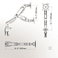Resorte de Gas F80 de 17-30 pulgadas, soporte de montaje para Monitor LCD LED de escritorio, brazo de soporte de Gas ergonómico, carga de montaje flexible de 2 ~ 9kg - Thumbnail 15
