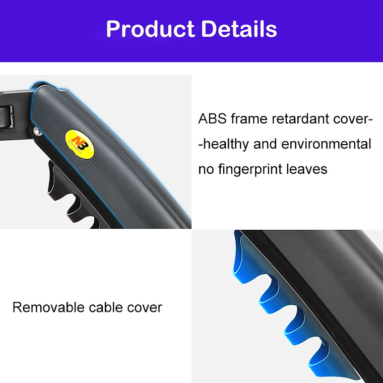 Resorte de Gas F80 de 17-30 pulgadas, soporte de montaje para Monitor LCD LED de escritorio, brazo de soporte de Gas ergonómico, carga de montaje flexible de 2 ~ 9kg 19