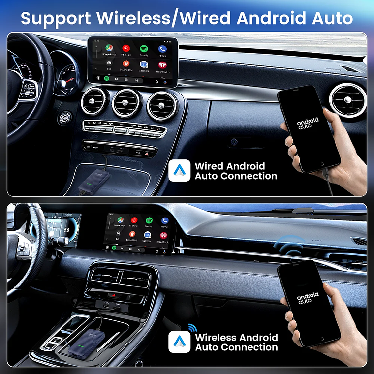 CarlinKit 5,0 inalámbrico Android Auto CarPlay AIBox adaptador inalámbrico Spotify Waze caja de navegación para coche WiFi BT conexión automática inalámbrica 20
