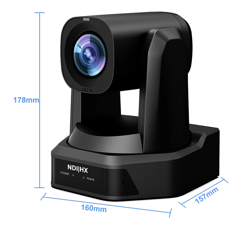 Cámara Runpu 1080p NDI PTZ con Zoom óptico 12/20/30X, seguimiento automático AI, cámara HDMI PTZ, compatible con POE para servicio al vivo de adoración en la iglesia 24