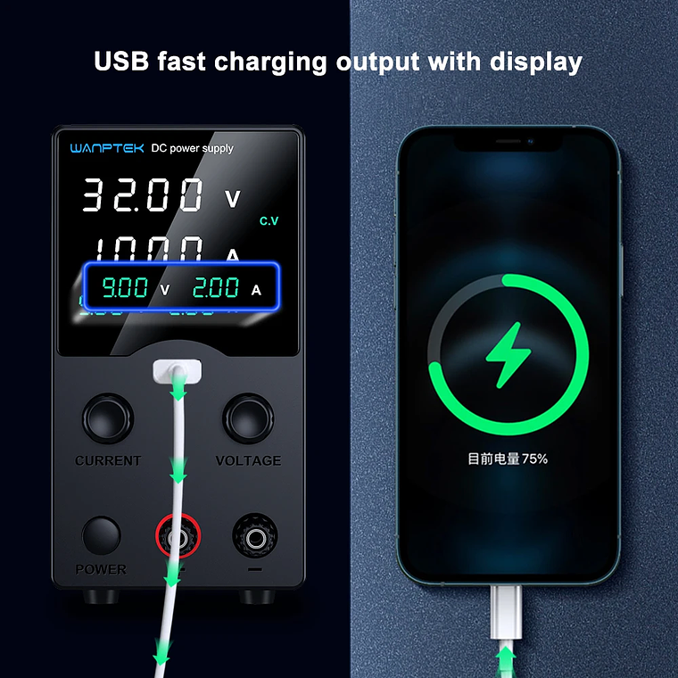 Wanptek DC fuente de alimentación de laboratorio 30V 10A 60V 5A 120V 3A voltaje ajustable corriente aplicable voltaje 110V 220V fuente de alimentación 21