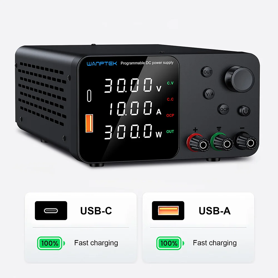 Wanptek DC fuente de alimentación de laboratorio 30V 10A 60V 5A 120V 3A voltaje ajustable corriente aplicable voltaje 110V 220V fuente de alimentación 25