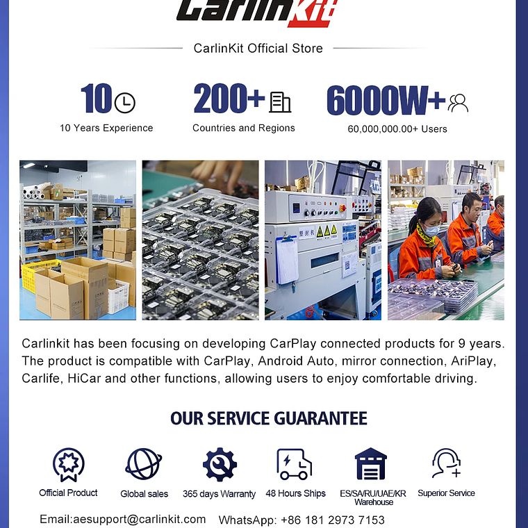 CarlinKit 5,0 inalámbrico Android Auto CarPlay AIBox adaptador inalámbrico Spotify Waze caja de navegación para coche WiFi BT conexión automática inalámbrica 32