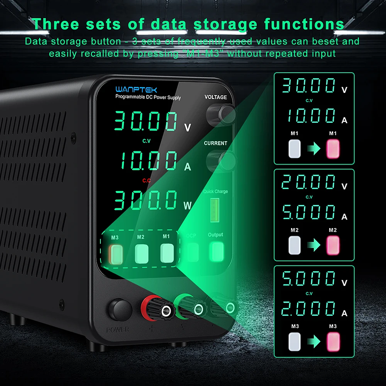 Wanptek DC fuente de alimentación de laboratorio 30V 10A 60V 5A 120V 3A voltaje ajustable corriente aplicable voltaje 110V 220V fuente de alimentación 34