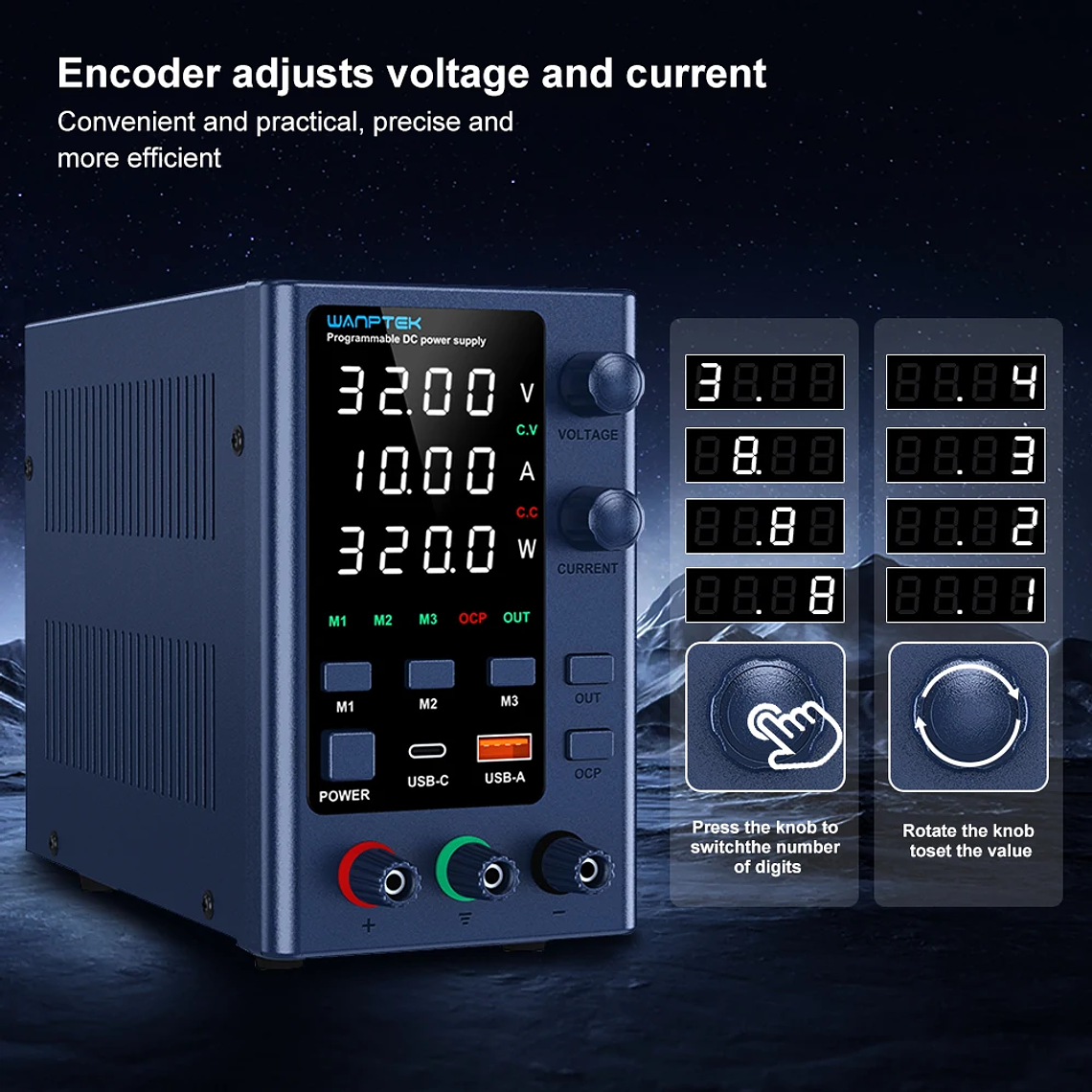 Wanptek DC fuente de alimentación de laboratorio 30V 10A 60V 5A 120V 3A voltaje ajustable corriente aplicable voltaje 110V 220V fuente de alimentación 41