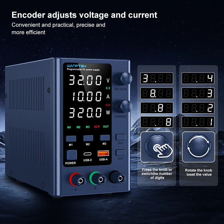 Wanptek DC fuente de alimentación de laboratorio 30V 10A 60V 5A 120V 3A voltaje ajustable corriente aplicable voltaje 110V 220V fuente de alimentación 41