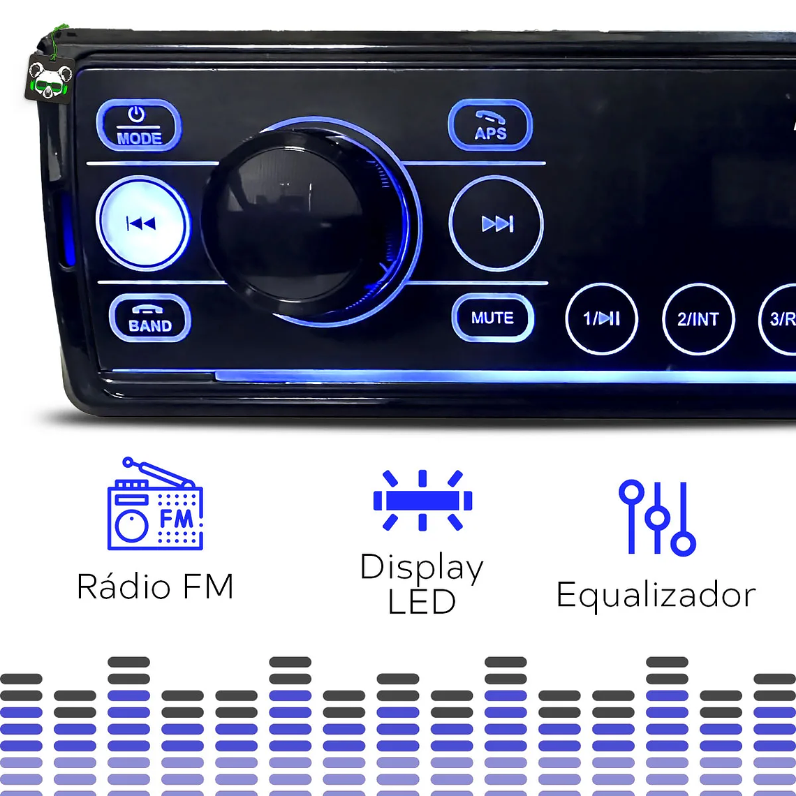 Radio de sonido para coche, Mp3 C, Bluetooth, 2 Usb, Aux Pen Drive 3