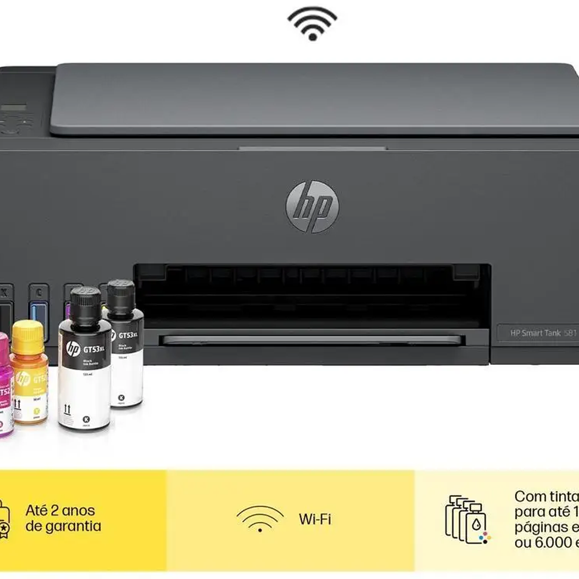 Impresora multifuncional HP Smart Tank, dispositivo con WiFi, 581 3