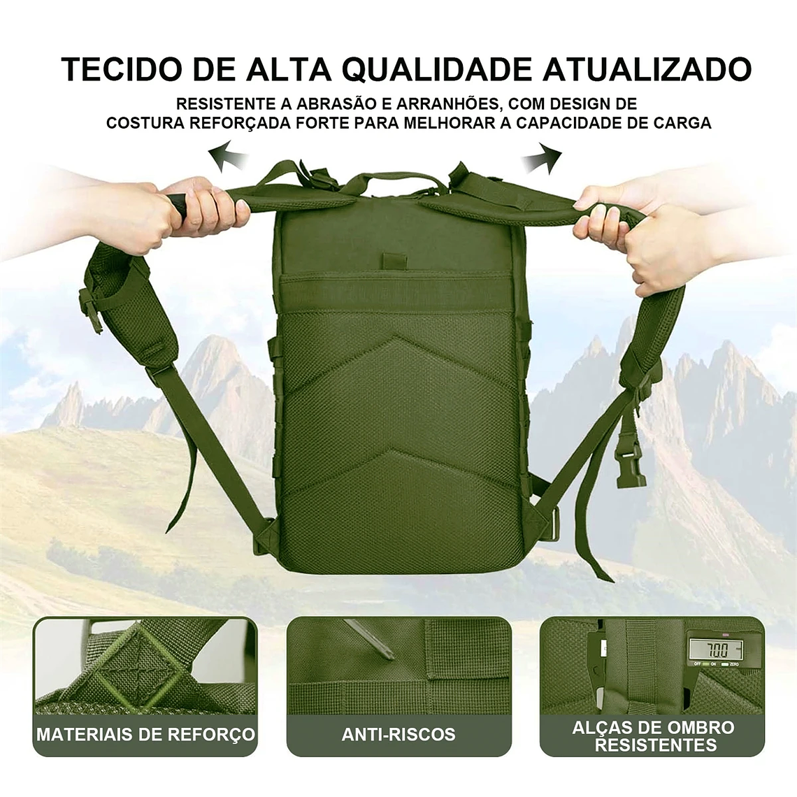 Mochila táctica de gran capacidad para deportes al aire libre, impermeable, Camping, senderismo, Trekking, 50L 4