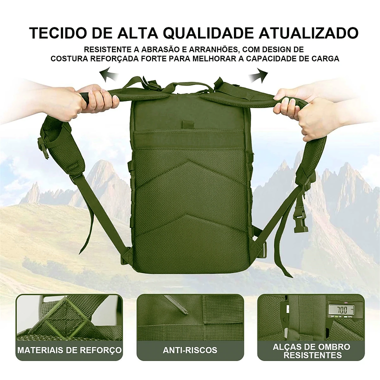 Mochila táctica de gran capacidad para deportes al aire libre, impermeable, Camping, senderismo, Trekking, 50L 4