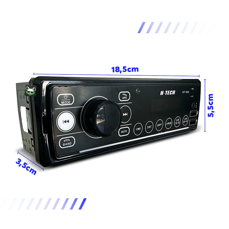 Radio de sonido para coche, Mp3 C, Bluetooth, 2 Usb, Aux Pen Drive 6