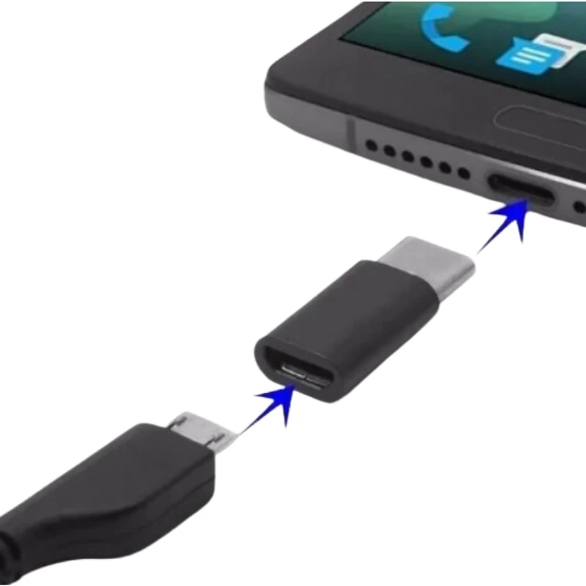 Adaptador USB V8 a tipo C OTG 2