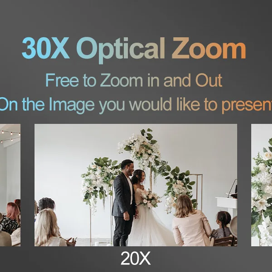 Cámara Runpu 1080p NDI PTZ con Zoom óptico 12/20/30X, seguimiento automático AI, cámara HDMI PTZ, compatible con POE para servicio al vivo de adoración en la iglesia 14