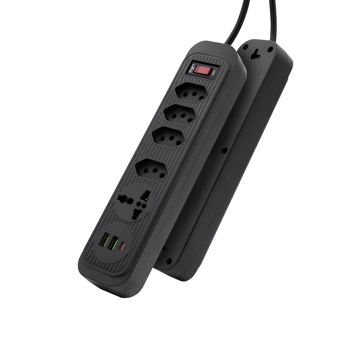 Toma de corriente USB de 2M, filtro de línea, enchufe, toma de extensión, toma de corriente extendida, torre de enchufe retráctil estándar de Brasil 9