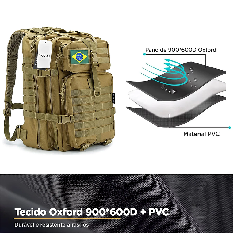 Mochila táctica de gran capacidad para deportes al aire libre, impermeable, Camping, senderismo, Trekking, 50L 12