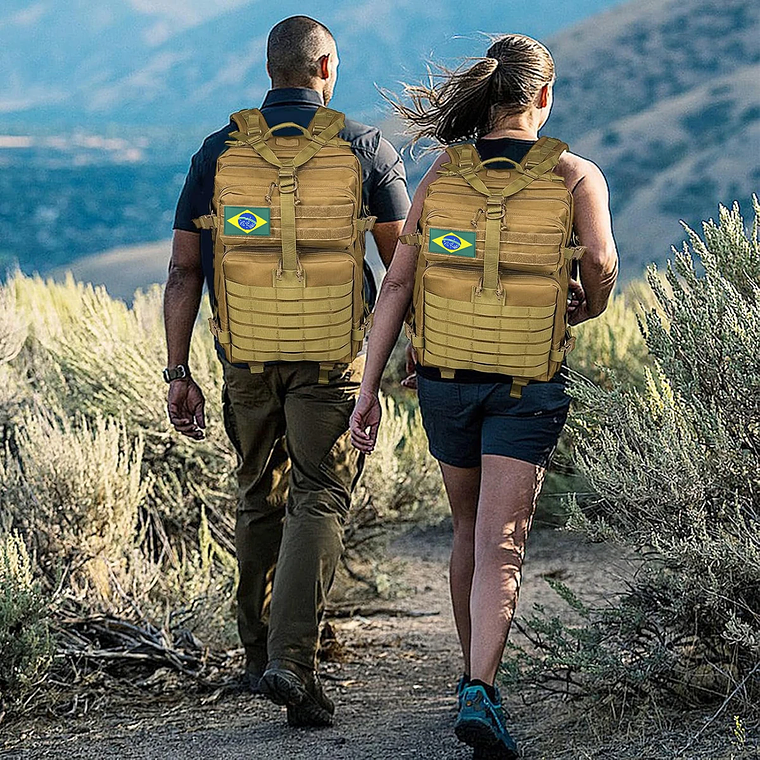 Mochila táctica de gran capacidad para deportes al aire libre, impermeable, Camping, senderismo, Trekking, 50L 16