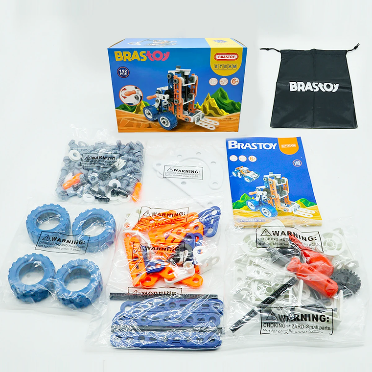 Montacargas de bloques de construcción, juguete montado para niños, 152 piezas 6