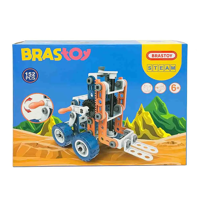 Montacargas de bloques de construcción, juguete montado para niños, 152 piezas 7