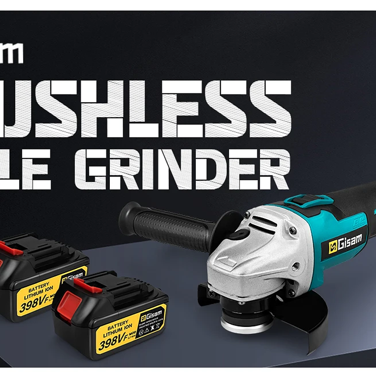 Amoladora Angular Eléctrica sin Escobillas de 125 mm, Herramienta de Pulido y Corte, Herramienta Eléctrica para Trabajar la Madera, Compatible con Batería Makita de 18 V 13