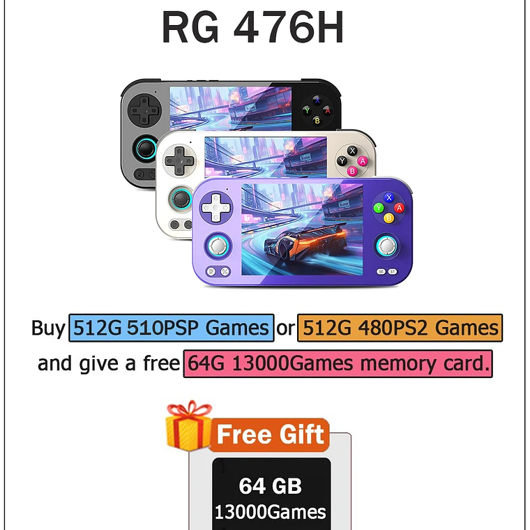 Anbernic RG 476H consola de juegos portátil Retro 4,7 