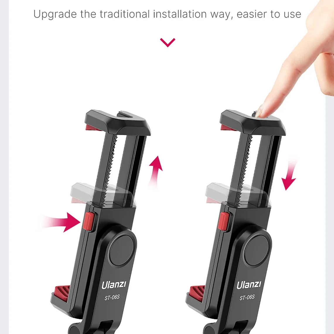 Ulanzi ST-06S soporte de montaje de teléfono de disparo Vertical soporte de Monitor de cámara DSLR abrazadera de montaje de trípode para teléfono inteligente vídeo Vlog 17