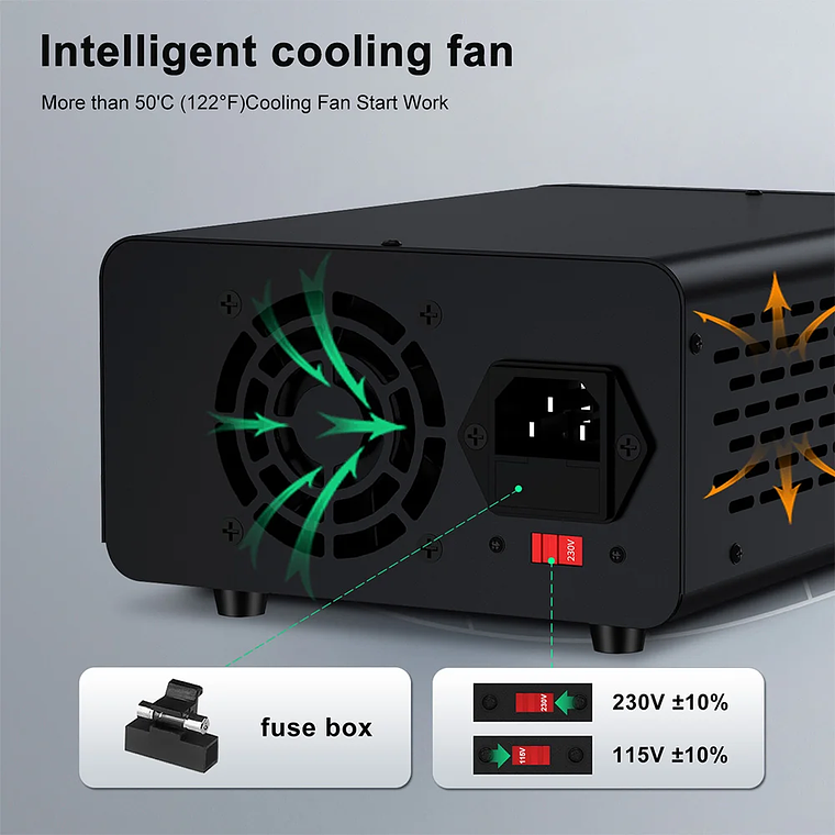 Wanptek DC fuente de alimentación de laboratorio 30V 10A 60V 5A 120V 3A voltaje ajustable corriente aplicable voltaje 110V 220V fuente de alimentación 26